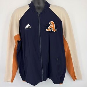 Adidas VRCT Bomber Jacket Men's Navy A Logo XL Varsity Sports Athletic Track